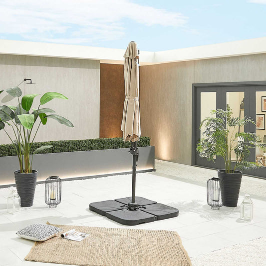 Nova - Apollo 3m Round Cantilever Parasol- Crank & Tilt - Beige - LOW STOCK