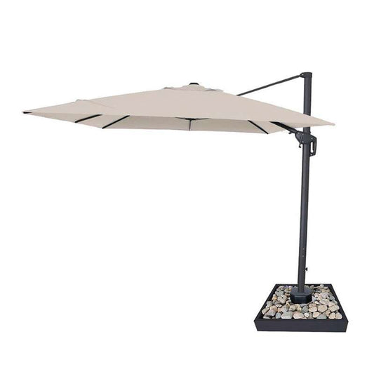 Nova - Beige Galaxy LED Cantilever Parasol - 4m x 3m Rectangular
