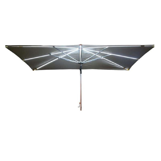 Nova - Beige Galaxy LED Cantilever Parasol - 4m x 3m Rectangular