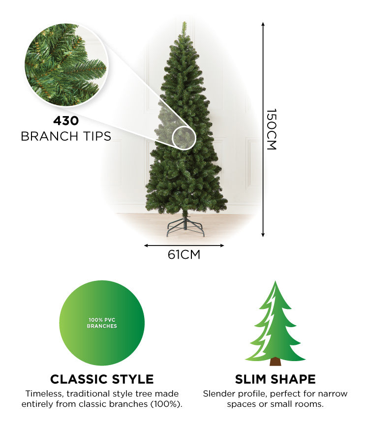 Balsam Fir Slim 5ft Artificial Christmas Tree - LAST ONE