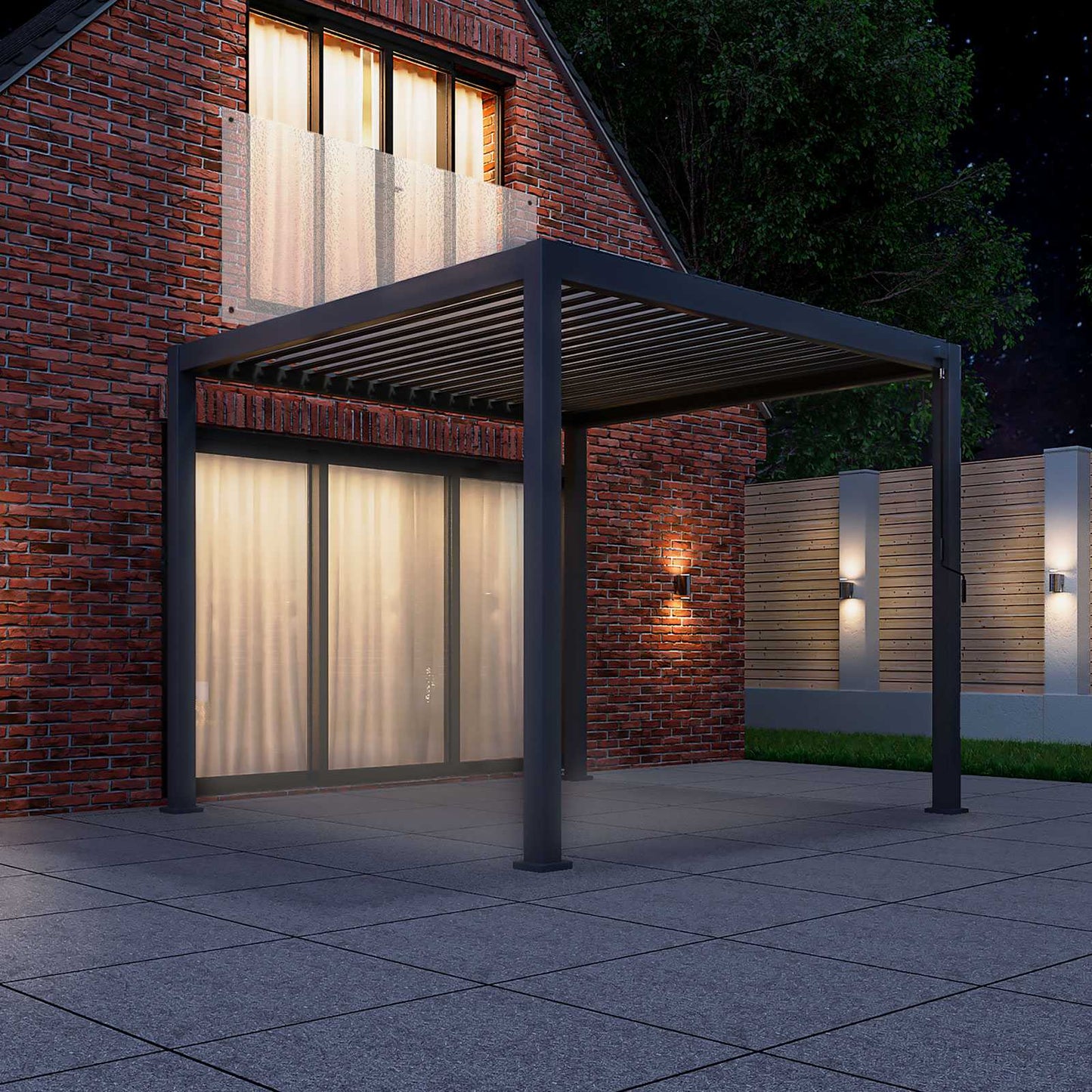 Nova - Titan 3m x 2.4m Aluminium Pergola - Grey