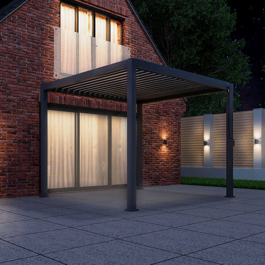 Nova - Titan 3m x 2.4m Aluminium Pergola - Grey