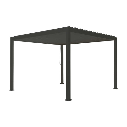 Nova - Titan 3.6m x 3.6m Square Aluminium Pergola in Grey - LOW STOCK
