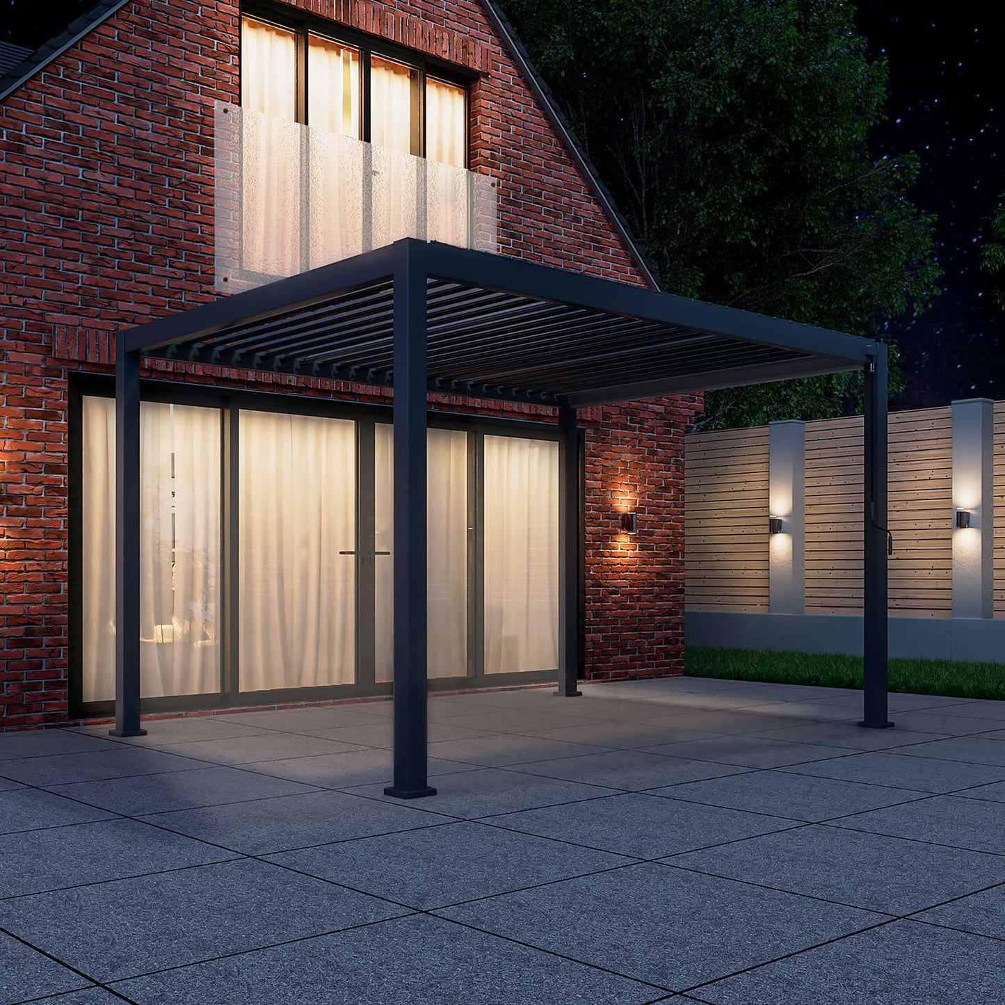 Nova - Titan 4m x 3m Rectangular Aluminium Pergola in Grey