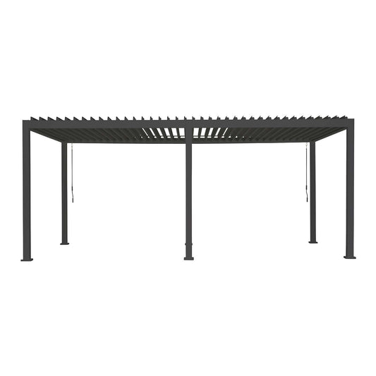 Nova - Titan 6m x 3m Rectangular Aluminium Pergola in Grey