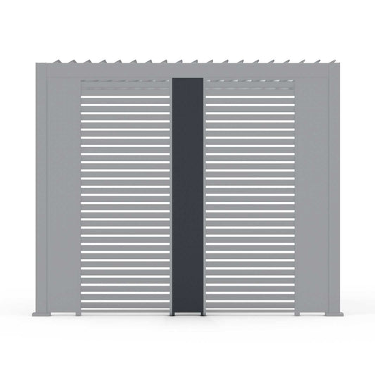Nova - Titan Aluminium Pergola 31cm Solid Side Wall Panel - Grey