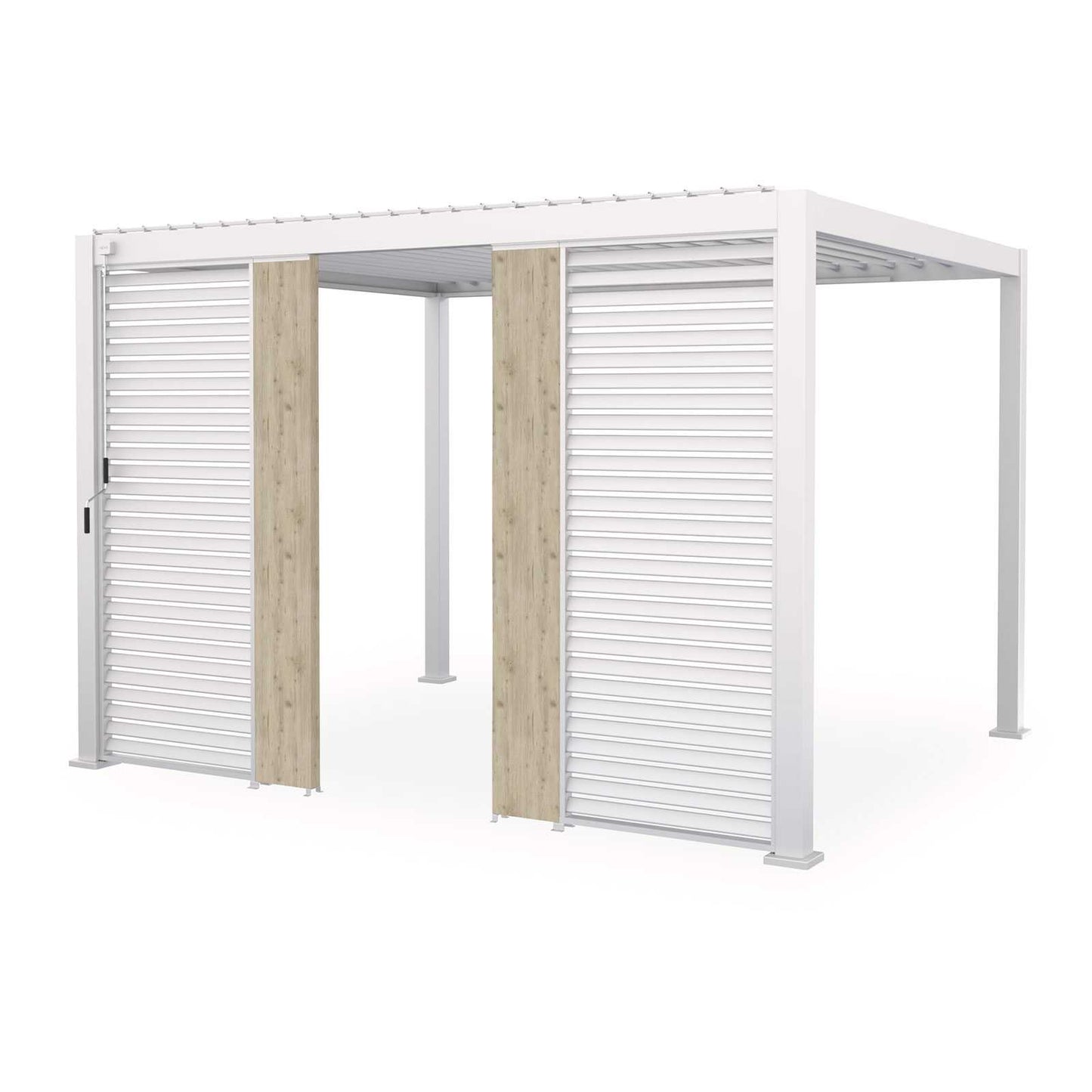 Nova - Titan Aluminium Pergola Wooden Solid Side Wall Panel