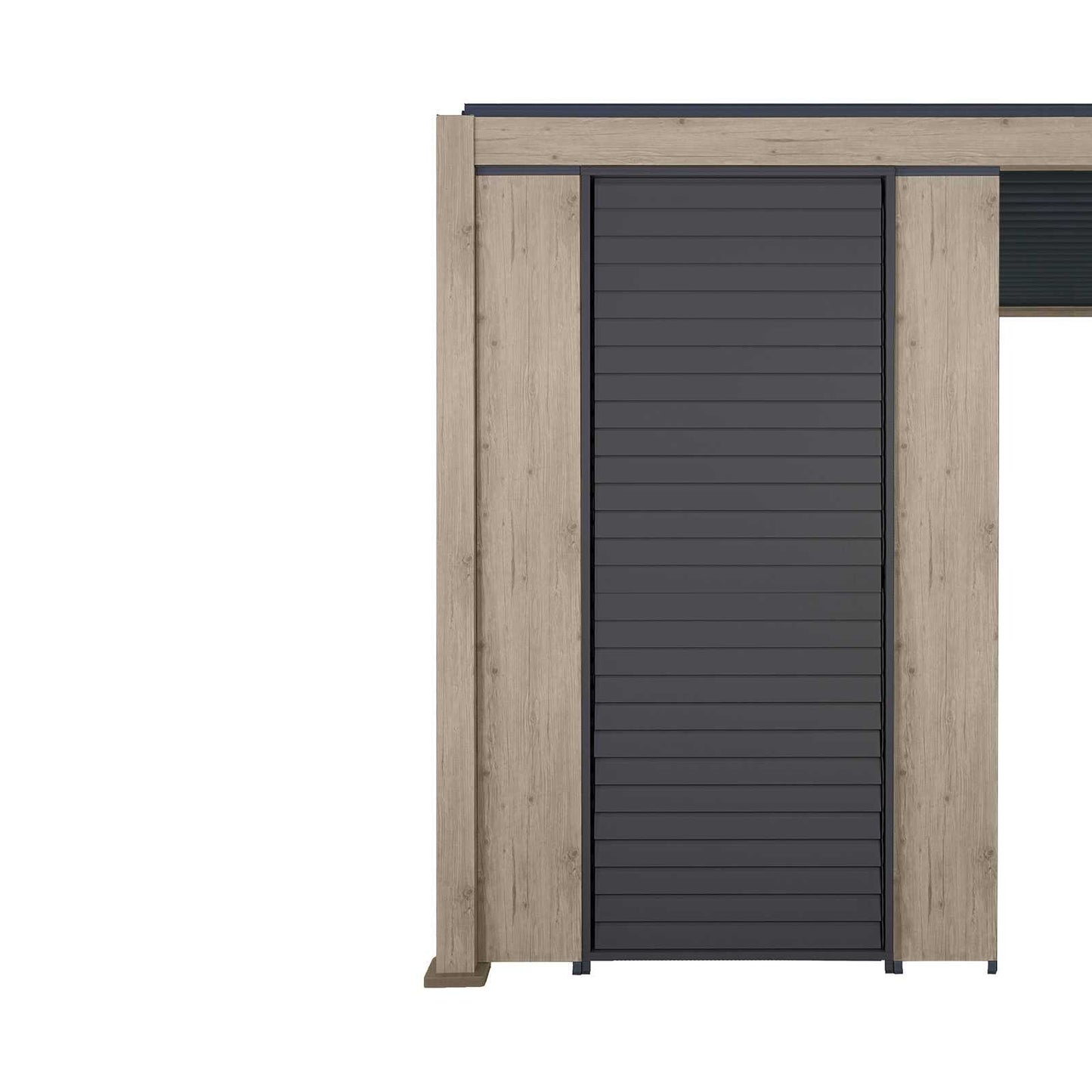 Nova - Titan Aluminium Pergola Wooden Solid Side Wall Panel