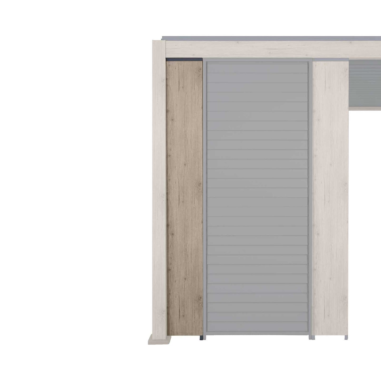 Nova - Titan Aluminium Pergola Wooden Solid Side Wall Panel
