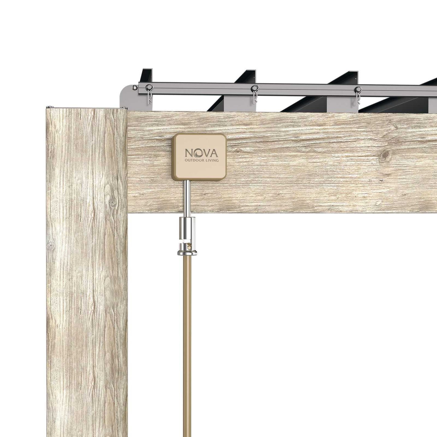 Nova - Titan 6m x 3m Aluminium Pergola - Wood Look