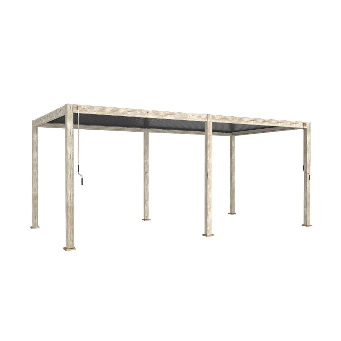 Nova - Titan 6m x 3m Aluminium Pergola - Wood Look