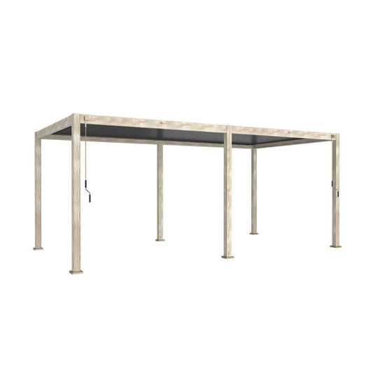 Nova - Titan 6m x 3m Aluminium Pergola - Wood Look