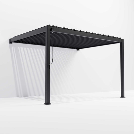 Nova - Titan 4m x 3m Wall Mounted Pergola - Grey