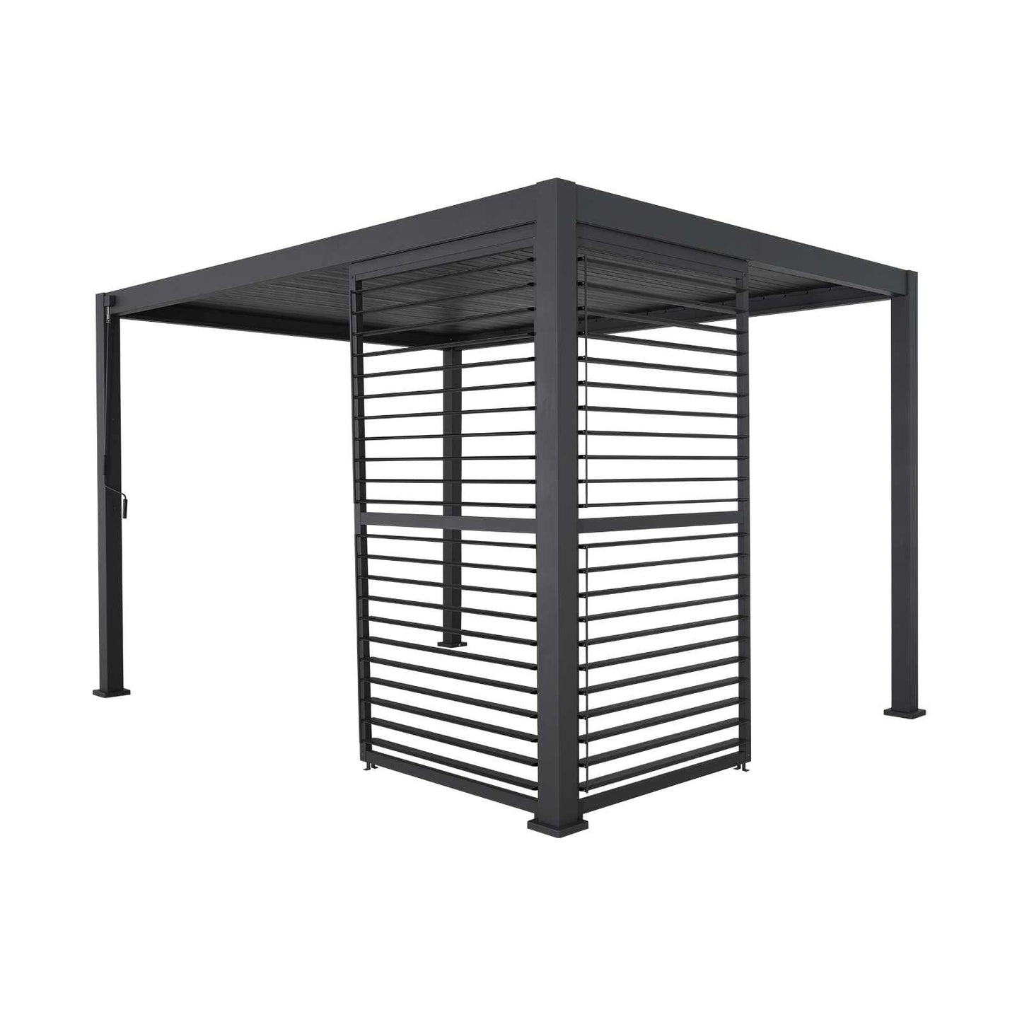 Nova - Titan 1m Aluminium Side Wall With Adjustable Louvres for 3m Titan Pergola - Grey