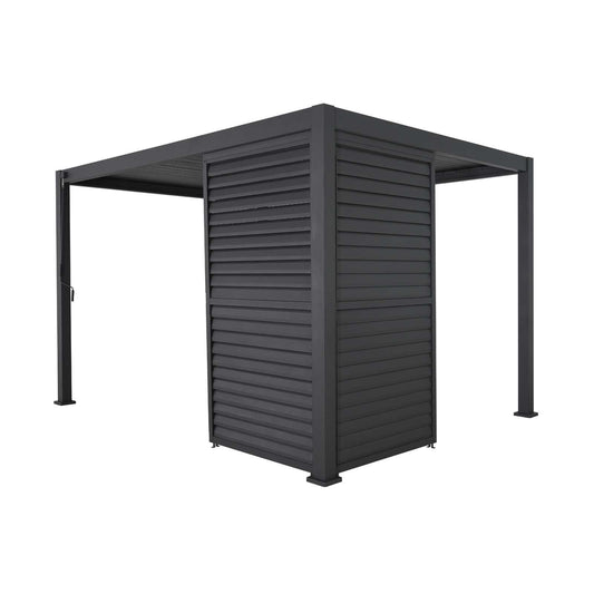 Nova - Titan 1.2m Aluminium Side Wall With Adjustable Louvres for 3.6m Titan Pergola - Grey