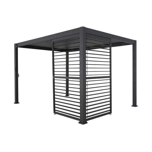 Nova - Titan 1.33m Aluminium Side Wall With Adjustable Louvres for 4m Titan Pergola - Grey