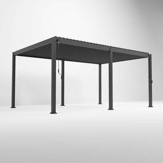 Nova - Titan Aluminium 5.3m x 3m Rectangular Pergola - Grey