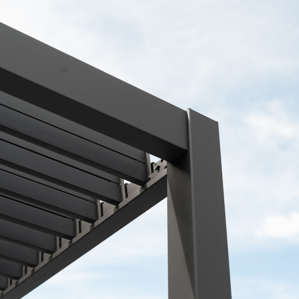 Nova - Titan 6m x 3m Wall Mounted Pergola - Grey