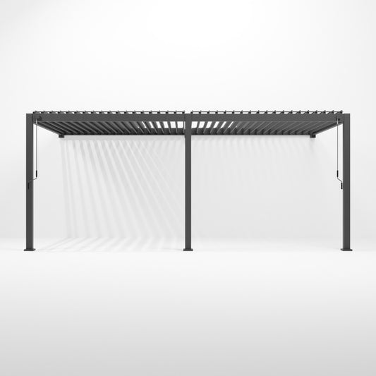 Nova - Titan 6m x 3m Wall Mounted Pergola - Grey