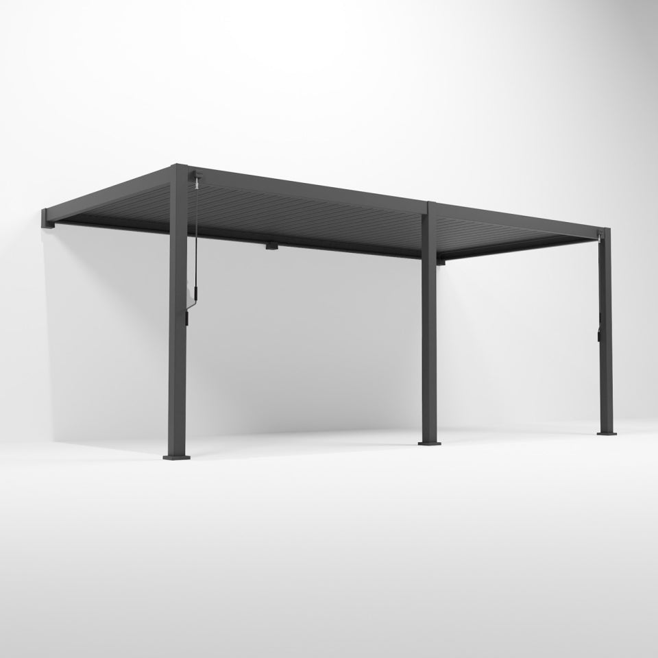 Nova - Titan 6m x 3m Wall Mounted Pergola - Grey