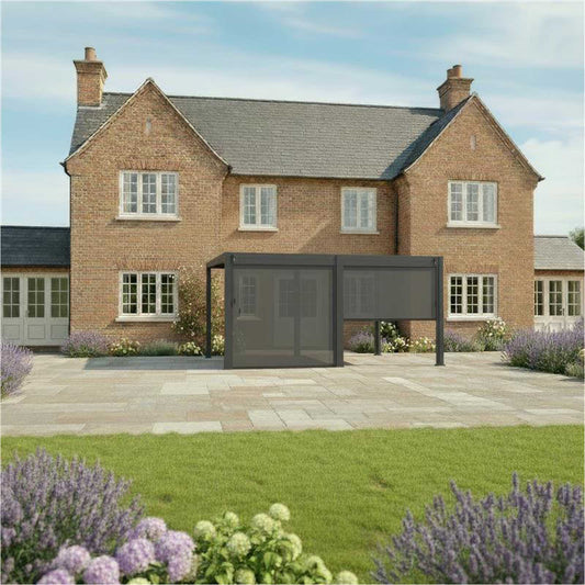 Nova - 2.6m Pull Down Screen for Titan Pergolas - Grey