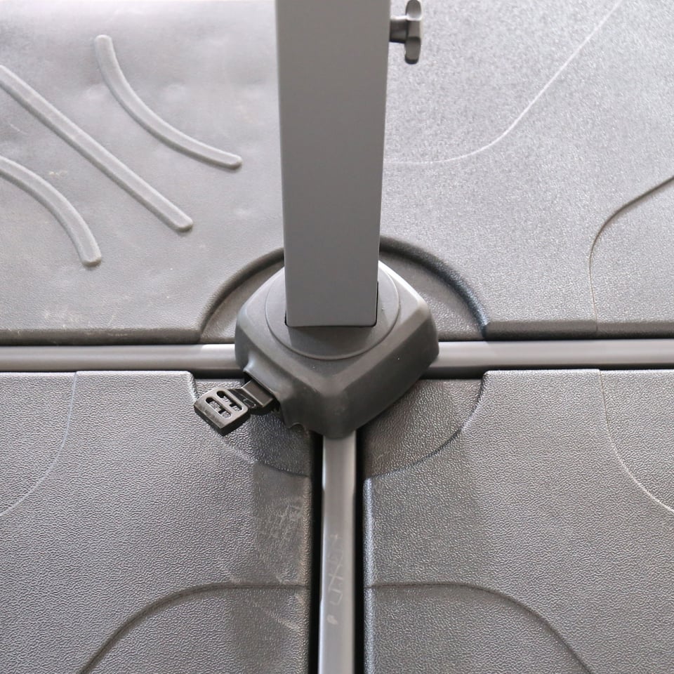 Nova - Astra 3m Square LED Cantilever Parasol - Grey