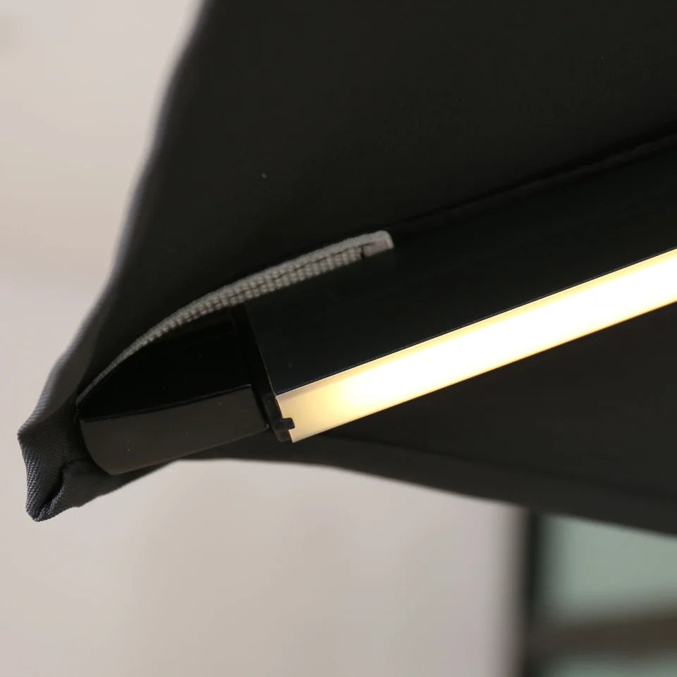 Nova - Astra 3.5m Round LED Cantilever Parasol - Grey