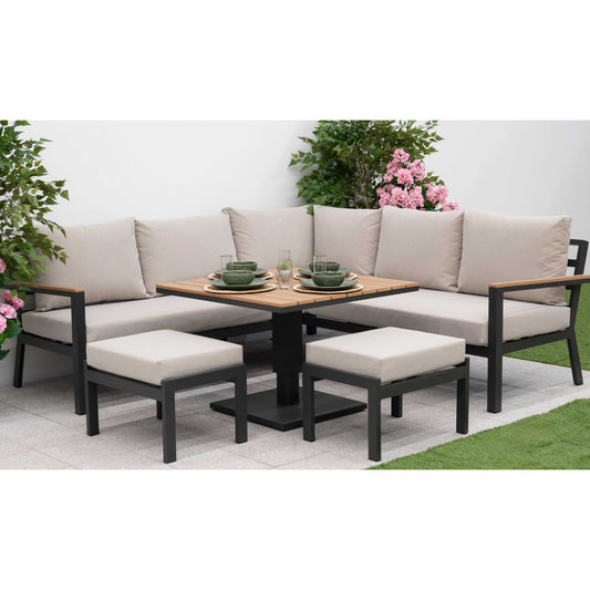 Nova - Heidi Corner Sofa Dining Set with Square Rising Table