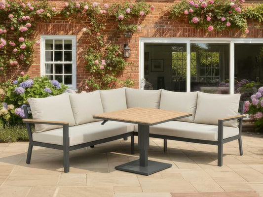 Nova - Heidi Corner Sofa Dining Set with Square Rising Table