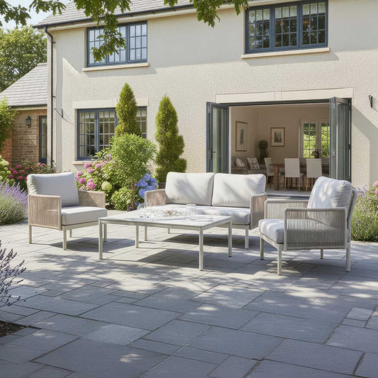 Nova - Hayden 2 Seater Sofa Set with Rectangular Coffee Table - Pebble