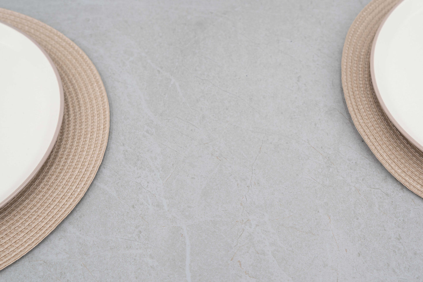 Nova - Hayden 6 Seat Round Reclining Dining Set - Pebble