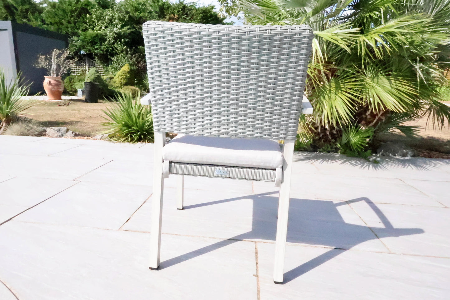 Nova - Griffin 6 Seat Rectangular Dining Set - Light Grey