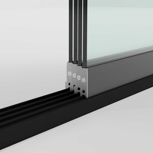 Nova - Titan 4m Glass Sliding Doors - Pebble