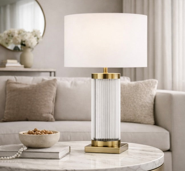 Nalita White And Gold Table Lamp