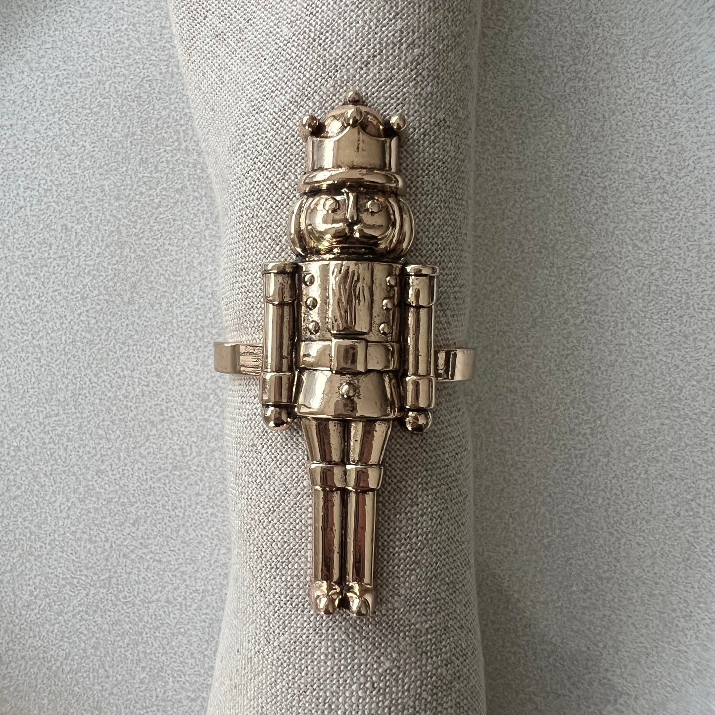 Gold Nutcracker Napkin Ring
