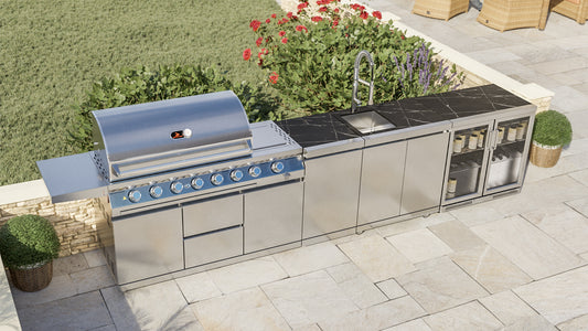 Whistler Grills - Oaksey 6 Burner Pre-Built Outdoor Kitchen