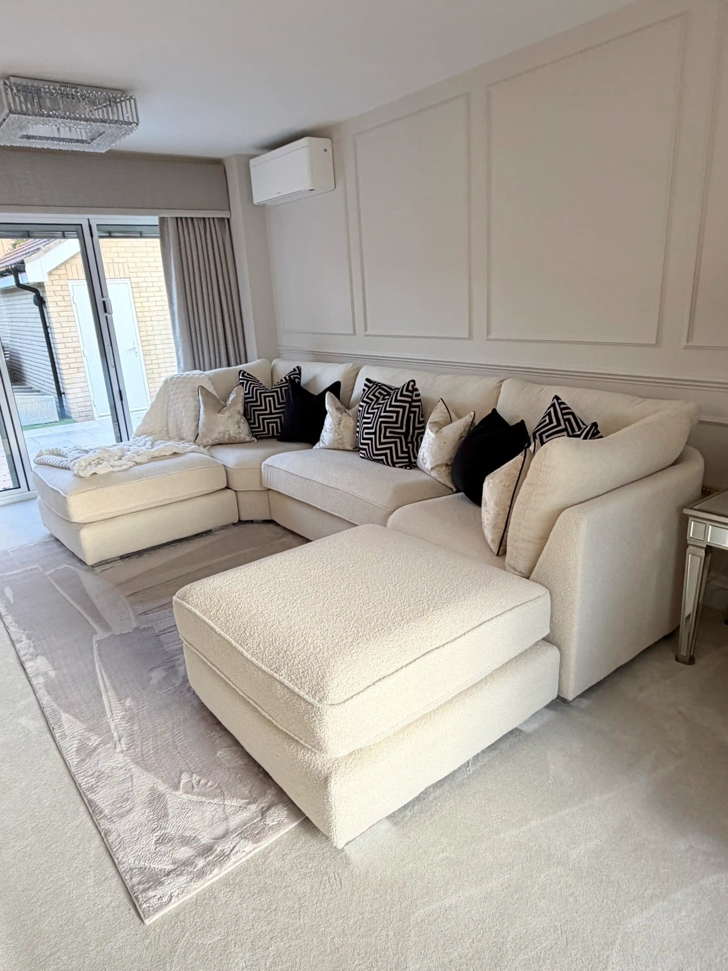 Belfry U Shape Sofa Full Back - Boucle