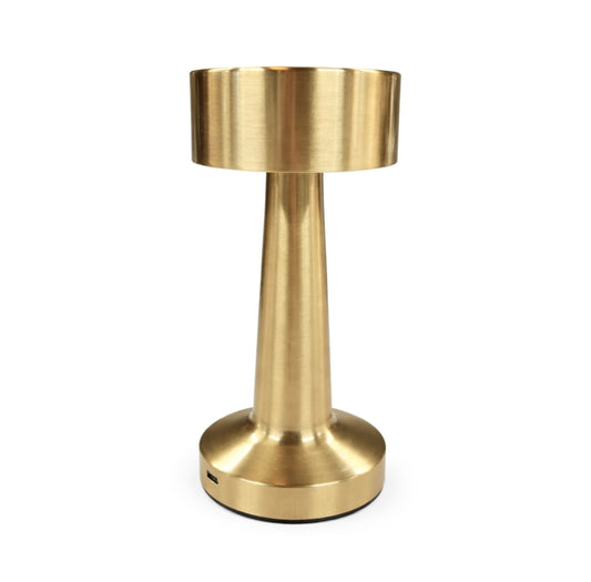 RECHARGEABLE TOUCH LAMP IN BRUSHED GOLD
