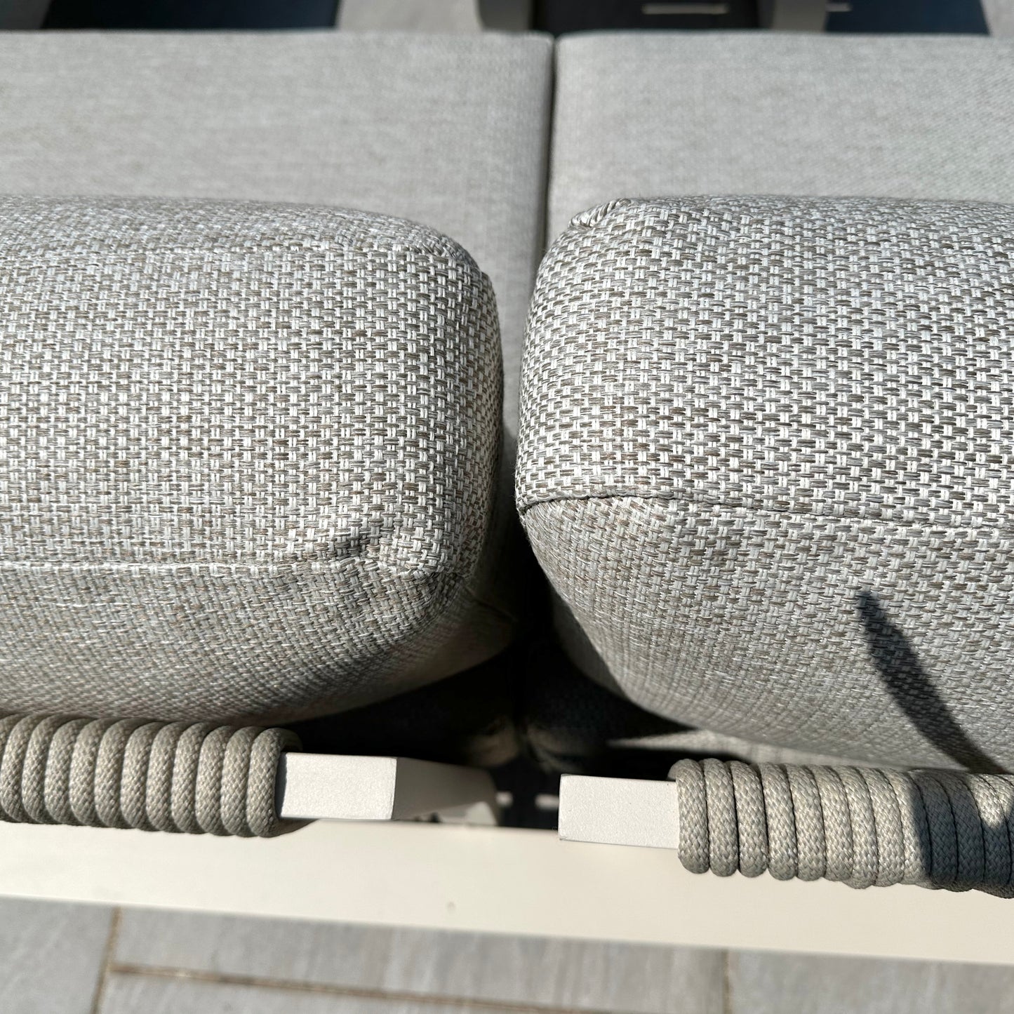 Chimes - Cagliari Aluminium & Rope Casual Corner Sofa Set With Coffee Table