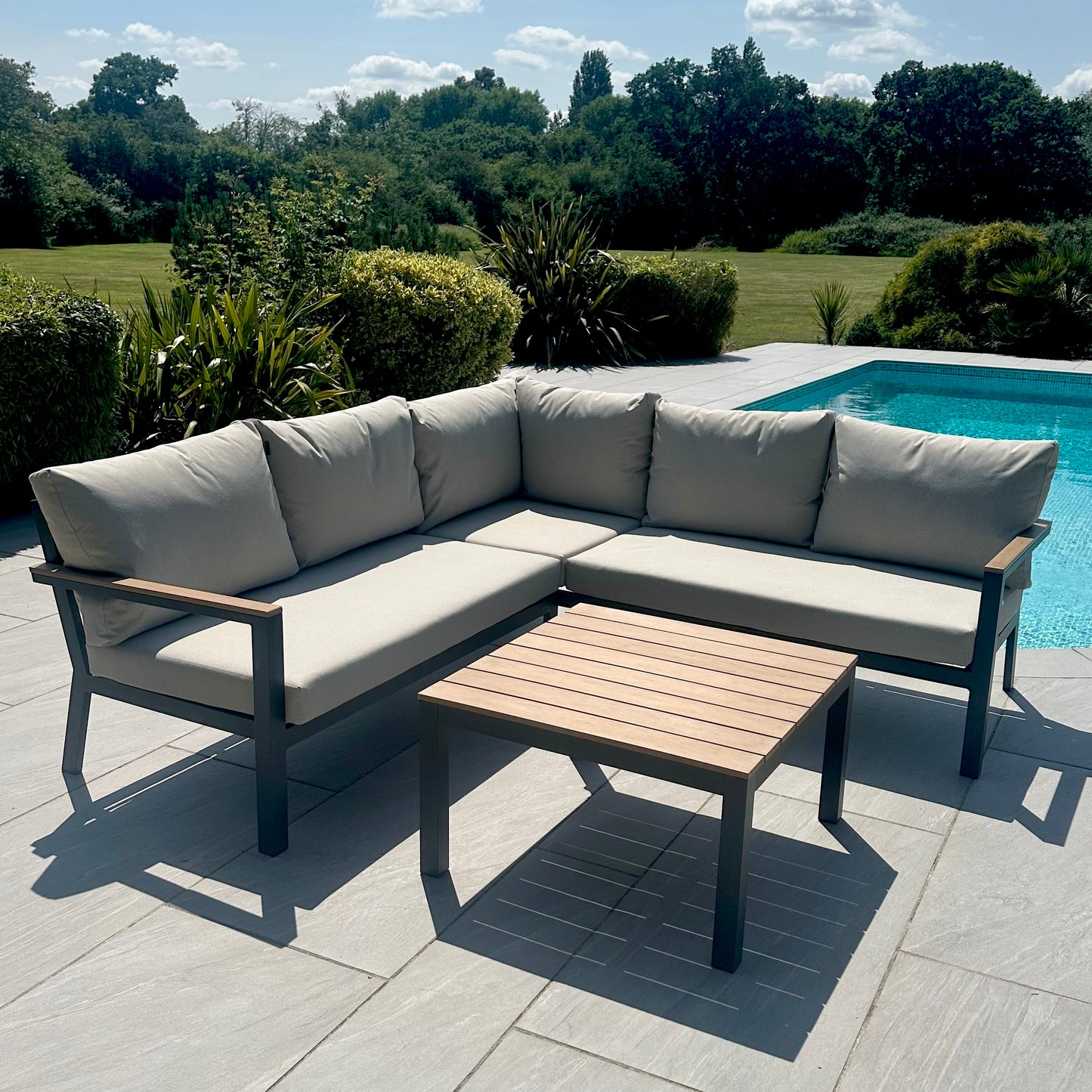 Nova - Heidi Corner Sofa Dining Set with Square Coffee Table - LOW STOCK