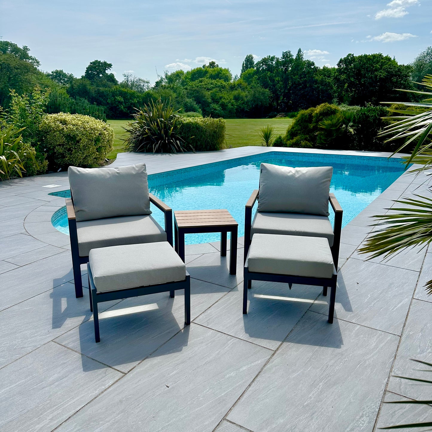 Nova - Heidi 5pc Lounging Set with Square Side Table - LOW STOCK