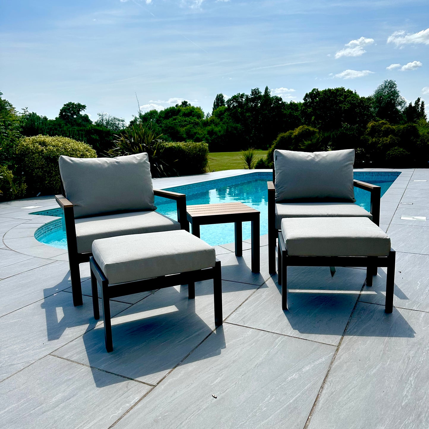 Nova - Heidi 5pc Lounging Set with Square Side Table - LOW STOCK