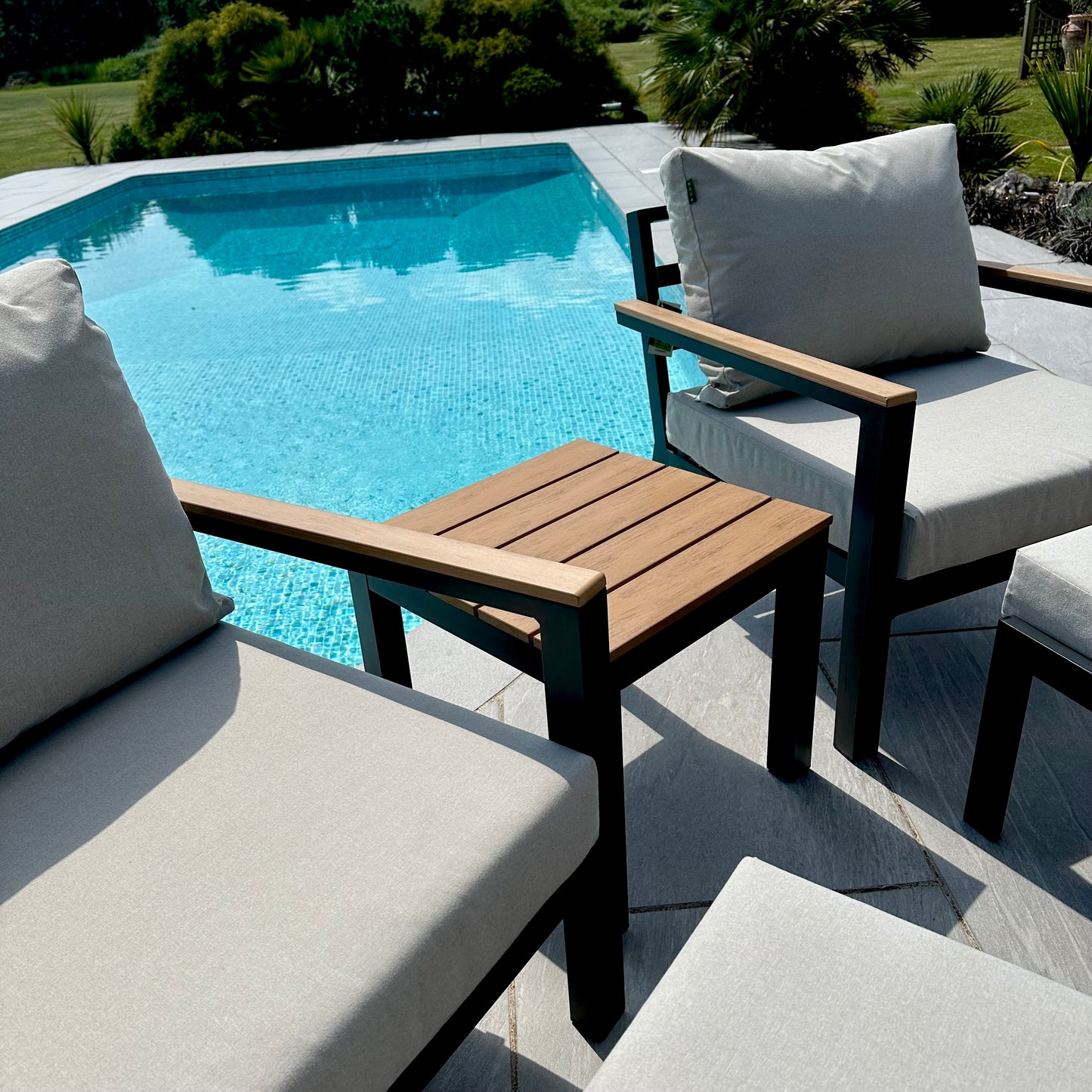 Nova - Heidi 5pc Lounging Set with Square Side Table - LOW STOCK