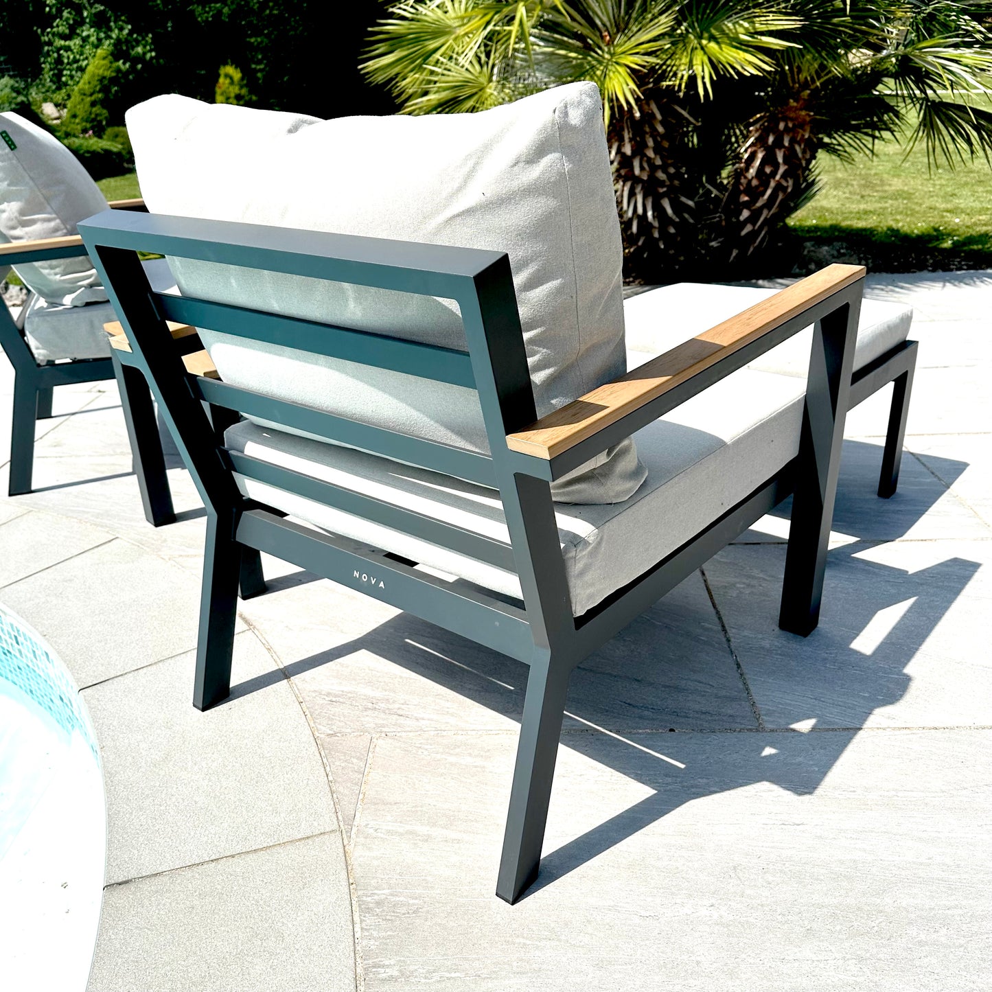 Nova - Heidi 5pc Lounging Set with Square Side Table - LOW STOCK