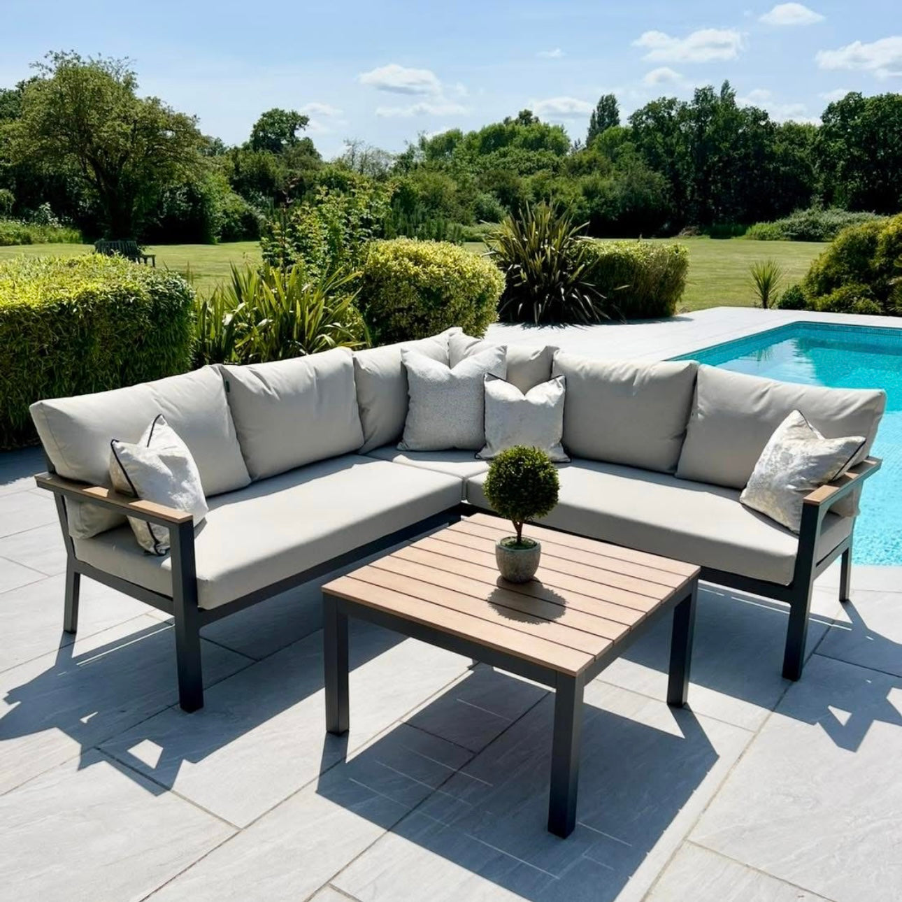 Nova - Heidi Corner Sofa Dining Set with Square Coffee Table - LOW STOCK