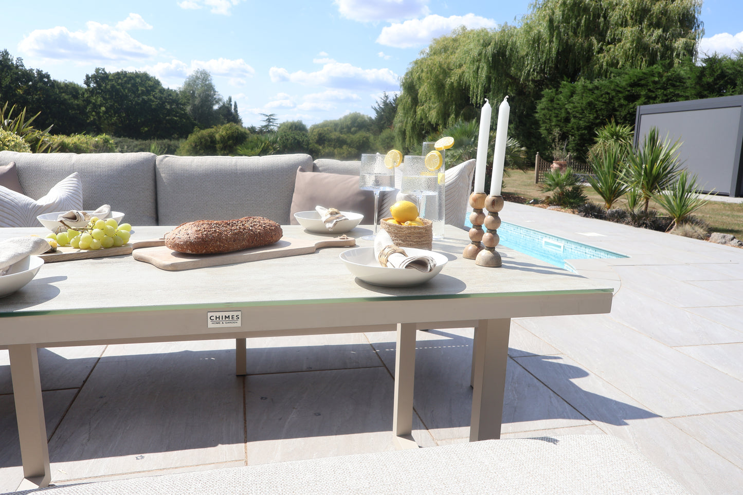 Chimes - Lucca Aluminium & Rope Casual Corner Dining Set - Left Hand