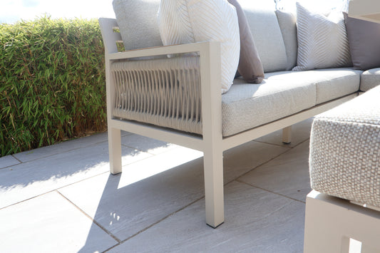 Chimes - Lucca Aluminium & Rope Casual Corner Dining Set - Left Hand