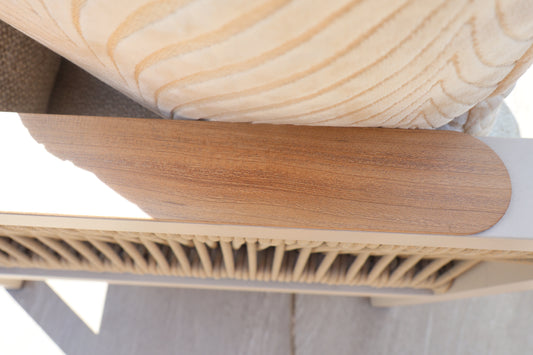 Chimes - Lucca Aluminium & Rope Casual Corner Dining Set - Left Hand