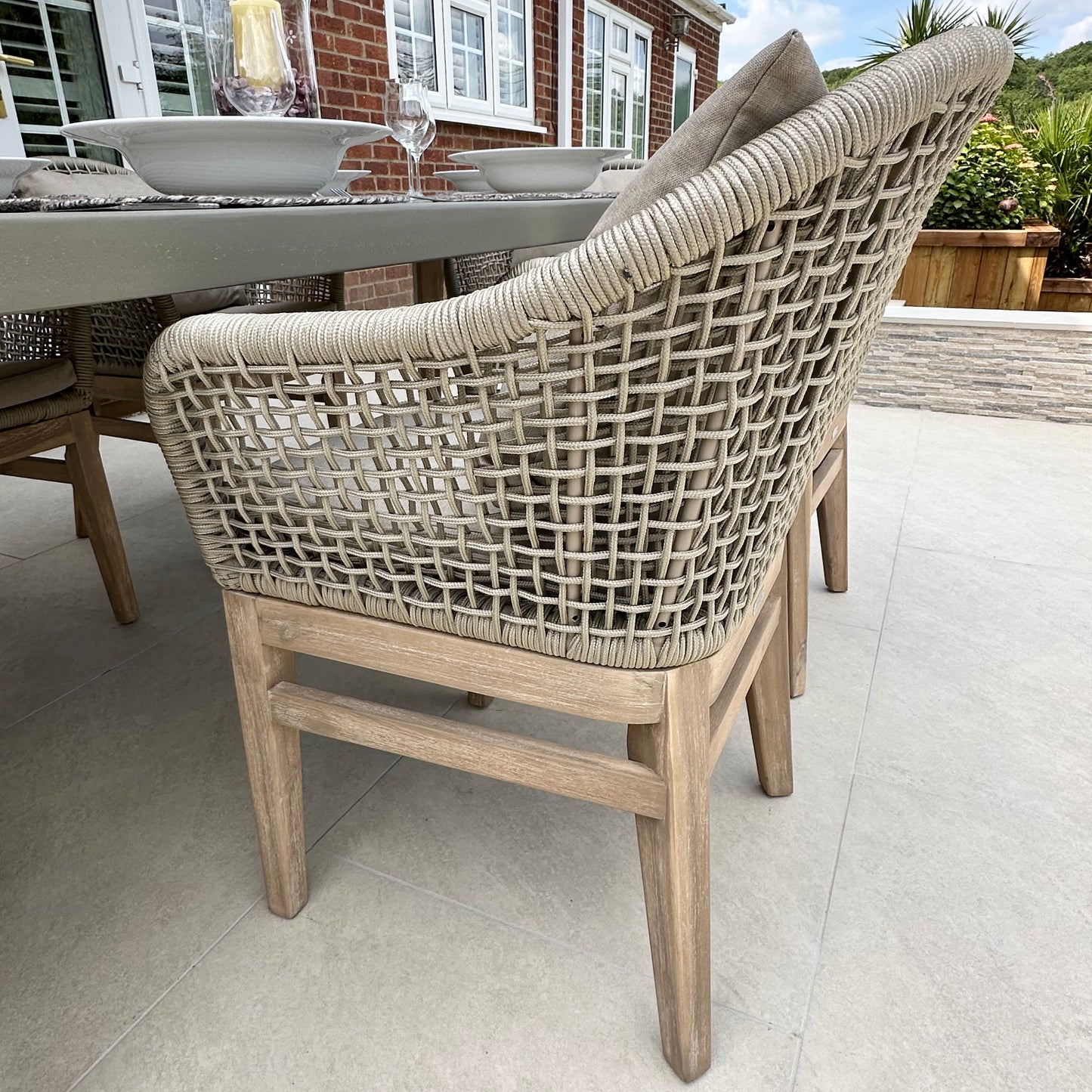 Nova - Summer 6 Seat Rectangular Dining Set - Beige