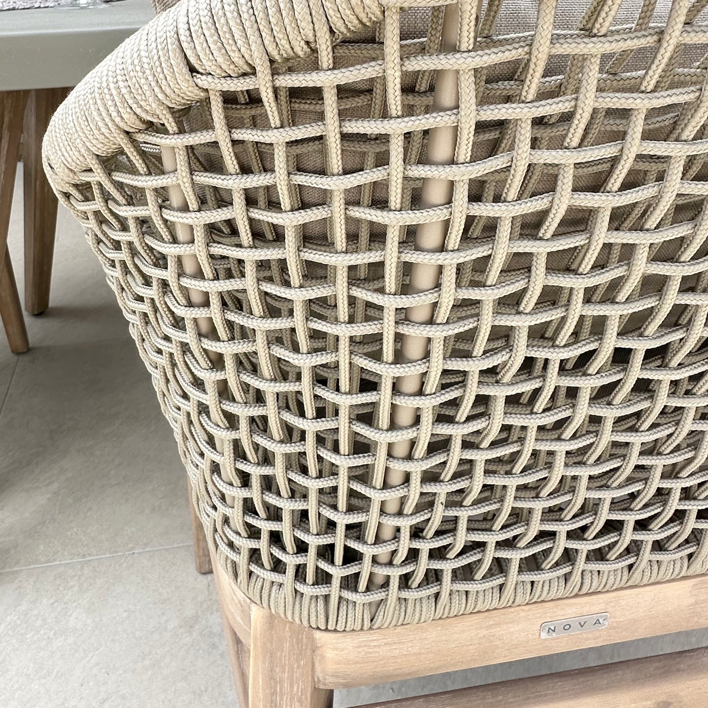 Nova - Summer 6 Seat Rectangular Dining Set - Beige